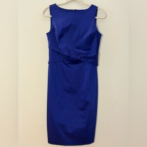 Talbots Cobalt Blue Sleeveless Midi Dress, Size 6 NWOT